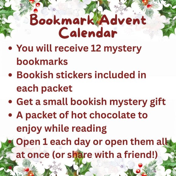 Bookmark Advent Calendar, Bookish Advent Calendar - Picture 6 of 6